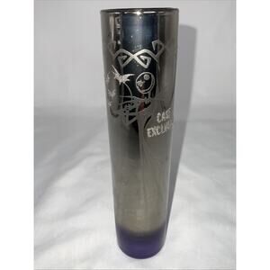 DISNEY NIGHTMARE BEFORE CHRISTMAS PURPLE CHROME TALL SHOT GLASS 4 OZ